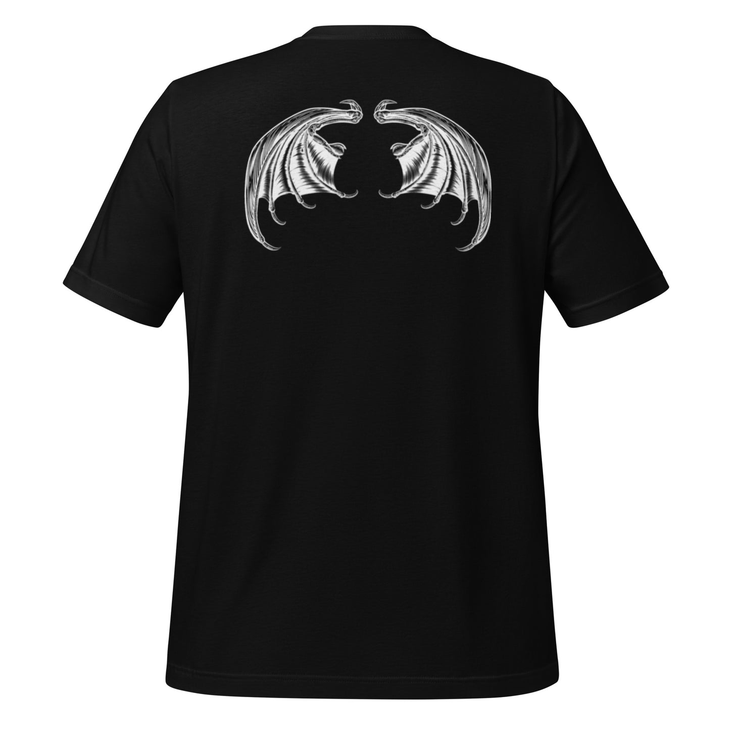Heavenly Rebel: Angel Unisex Tee with Devil Wings