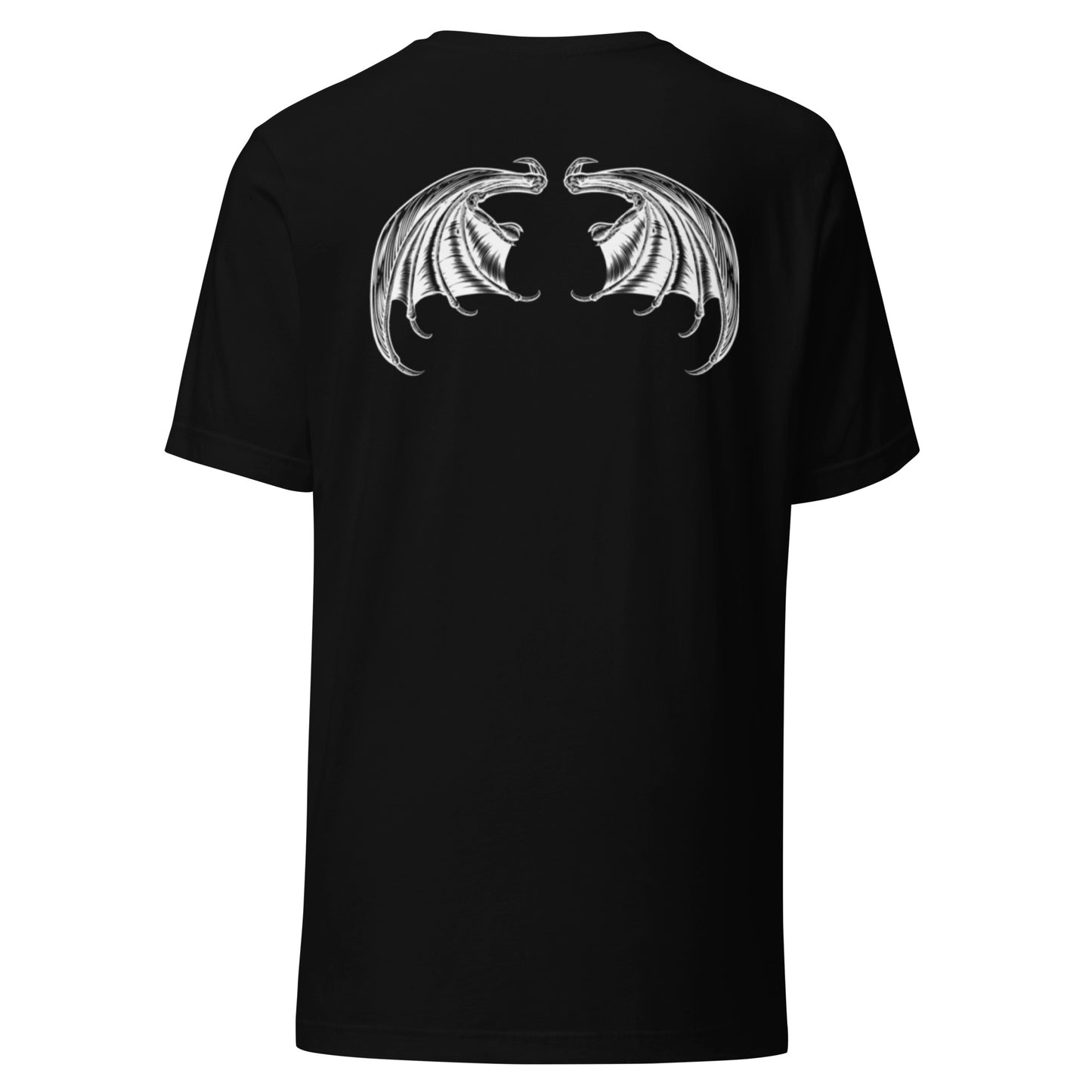 Heavenly Rebel: Angel Unisex Tee with Devil Wings