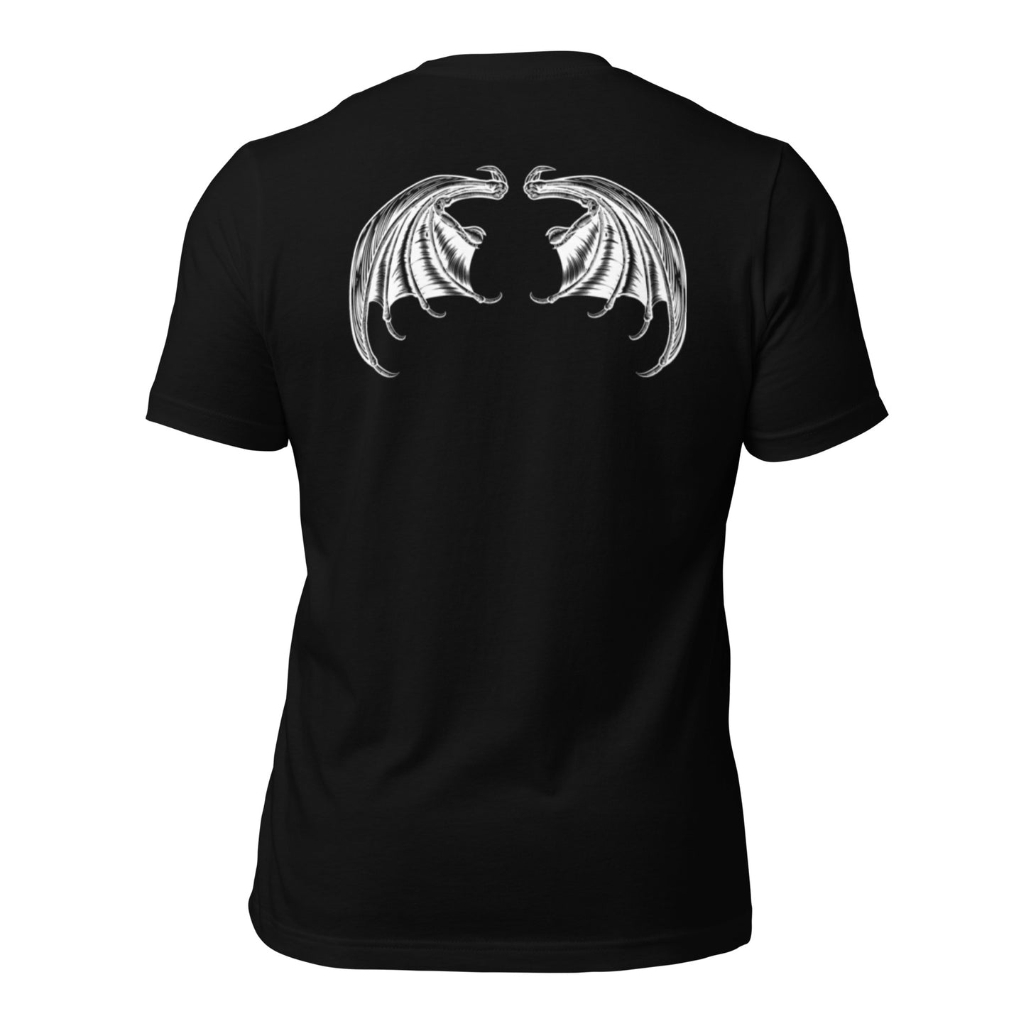 Heavenly Rebel: Angel Unisex Tee with Devil Wings