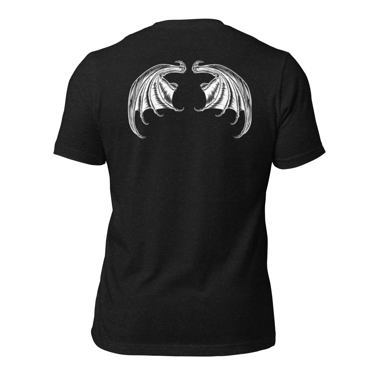 Heavenly Rebel: Angel Unisex Tee with Devil Wings