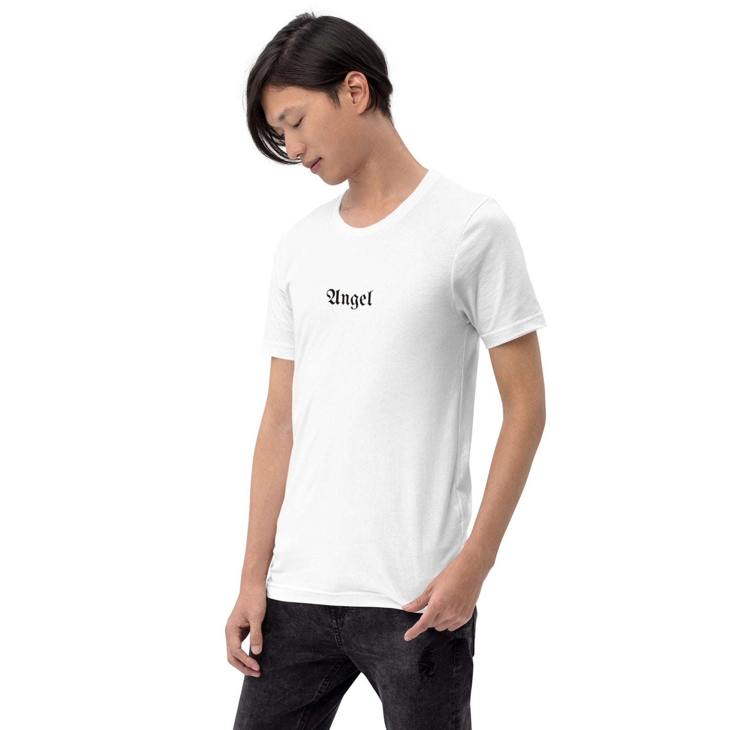 Heavenly Rebel: Angel Tee with Devil Wings